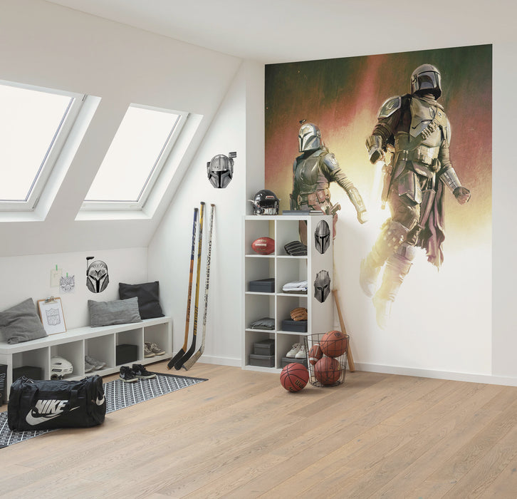 Komar NEU | Komar Vlies Fototapete - Star Wars The Mandalorian Flight - Größe 200 x 250 cm