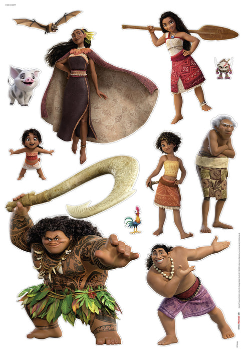 Komar NEU | Komar Wandtattoo - Disney Moana 2 Family - Größe 50 x 70 cm