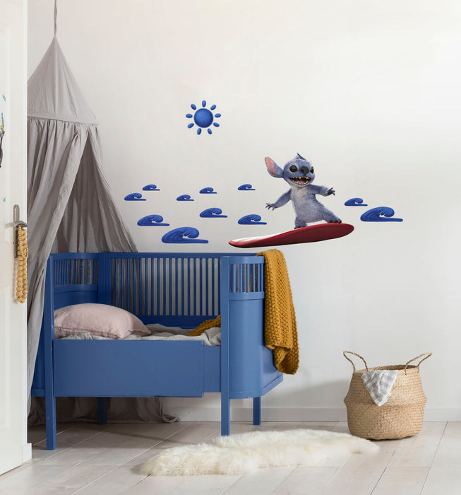 Komar NEU | Komar Wandtattoo - Disney Stitch Live Action Hit the Waves - Größe 70 x 50 cm