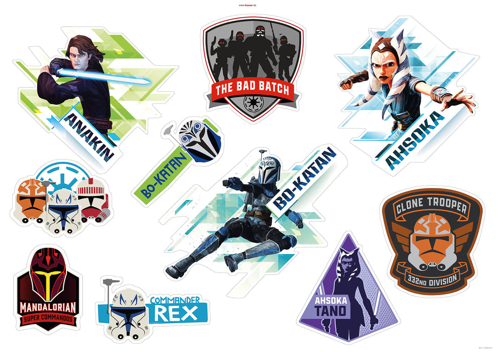 Wandtattoo | Clone Wars Badges | 100 x 70 cm