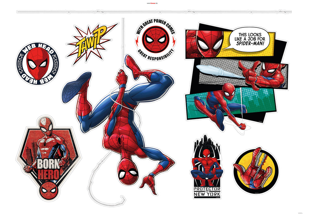 Wandtattoo | Spider | Man Web Head | 100 x 70 cm