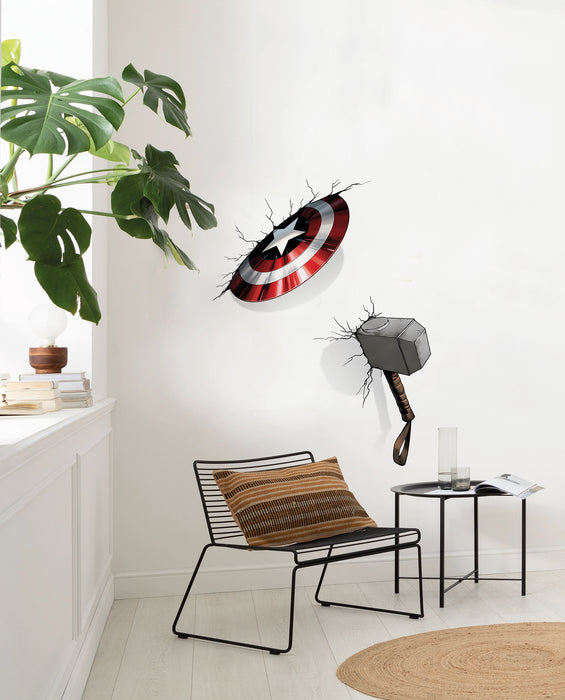 Wandtattoo | Avengers Hammer & Shield | 100 x 70 cm