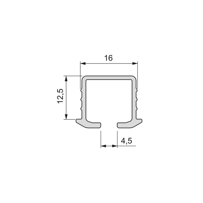 Emuca Set aus Set Flow2 2 Schiebetüren Schrank sanftem Schließen eingelassenen Schienen 2,35 m, ohne Platten, Matt eloxiert