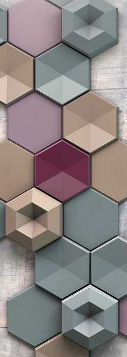 Digitaldruck Vlies Fototapete | Hexagon | 100 x 280 cm