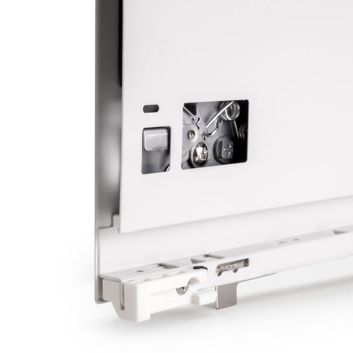 Aussenschublade Vertex 3D-Regelung, H 93mm, 40Kg, T 550mm, Stahl, Weiß lackiert