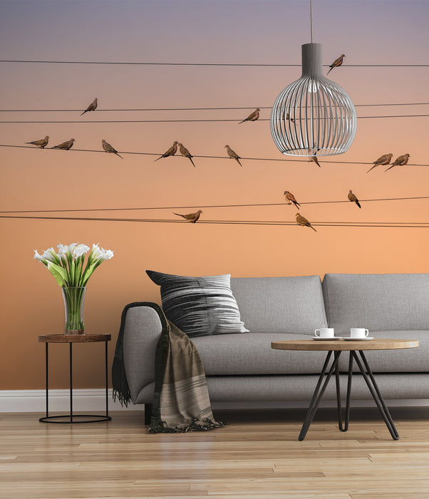 Komar NEU | Digitaldruck Vlies Fototapete - Zugvögel - Größe 300 x 250 cm