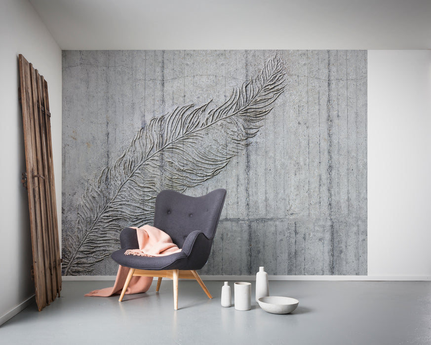 Digitaldruck Vlies Fototapete | Betonfeder | 300 x 250 cm