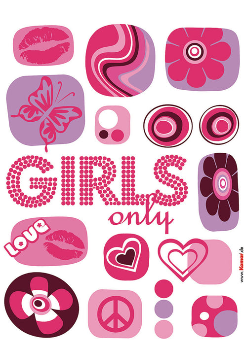 Wandtattoo | Girls only | 50 x 70 cm