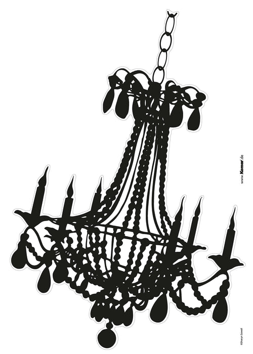 Wandtattoo | Kronleuchter | 50 x 70 cm