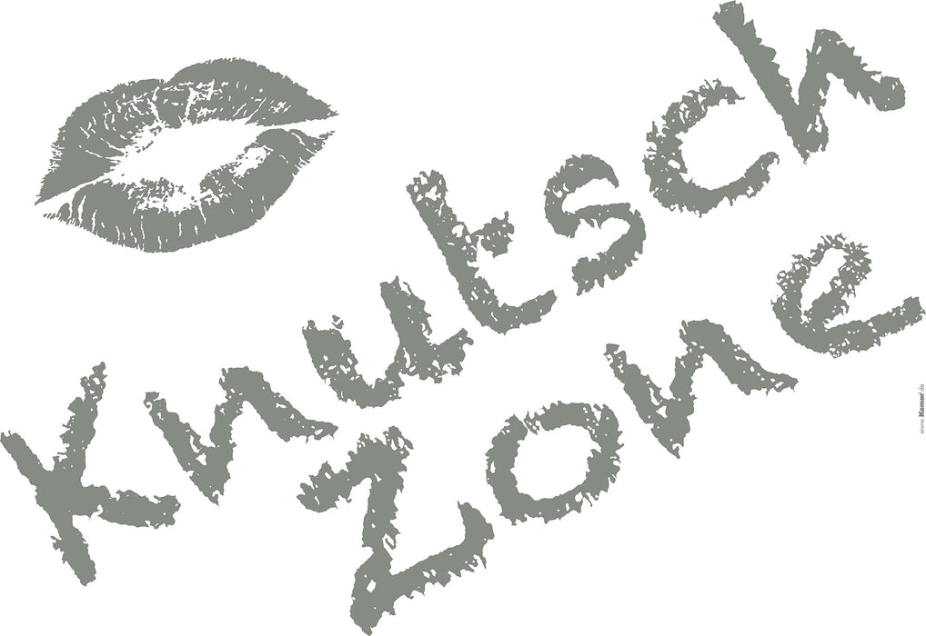 Wandtattoo | Knutschzone | 100 x 70 cm