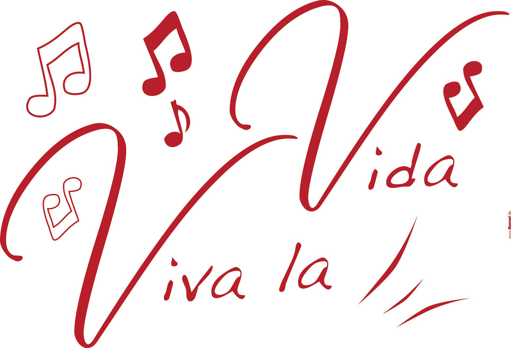 Wandtattoo | Viva la Vida | 100 x 70 cm