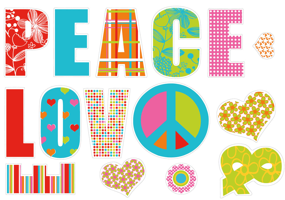 Wandtattoo | Love and Peace | 100 x 70 cm