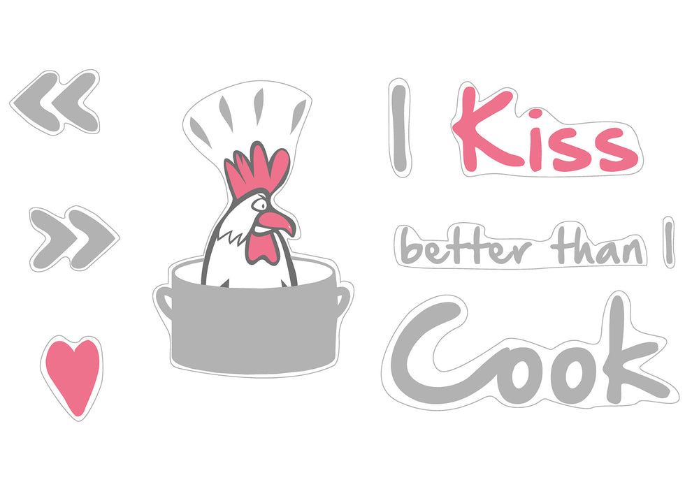 Wandtattoo | I kiss better than... | 50 x 70 cm