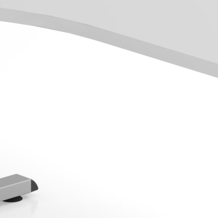 Hammerbacher | Schreibtisch C-Fuß 180x100 / 80cm Grau / Silber