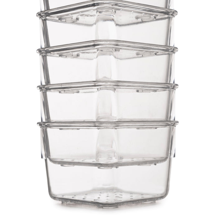 Emuca Organizer-Würfel-10er Cube Kit Schublade, Kunststoff, Transparent