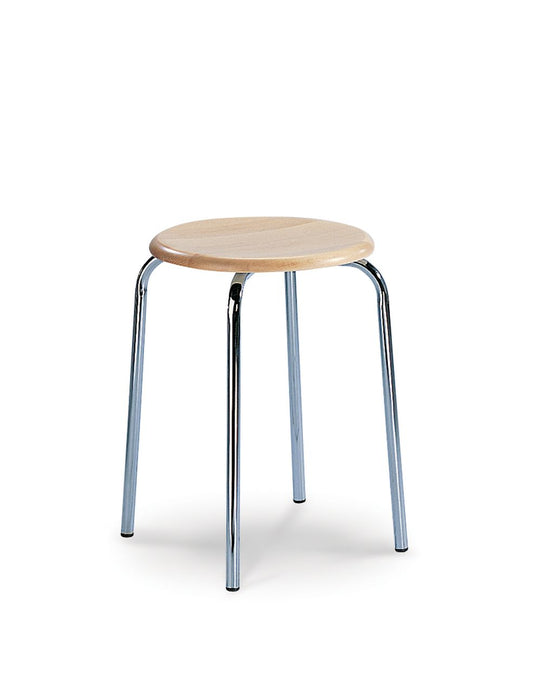 mayer | Hocker myLUPO | Buche lackiert | Gestell Chrom