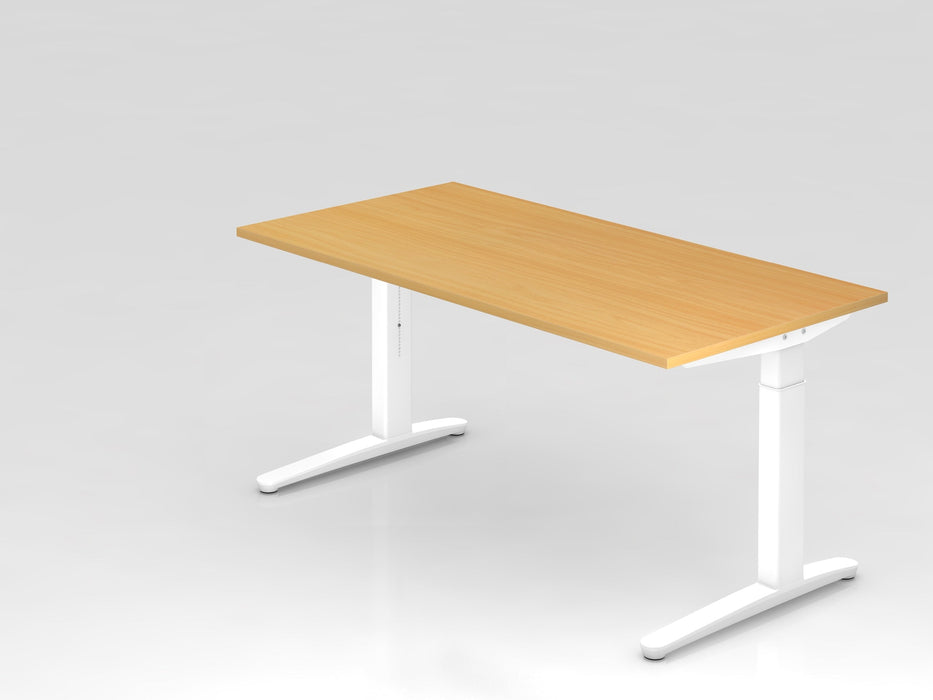 Hammerbacher | Schreibtisch C-Fuß 160x80cm Buche / Weiß