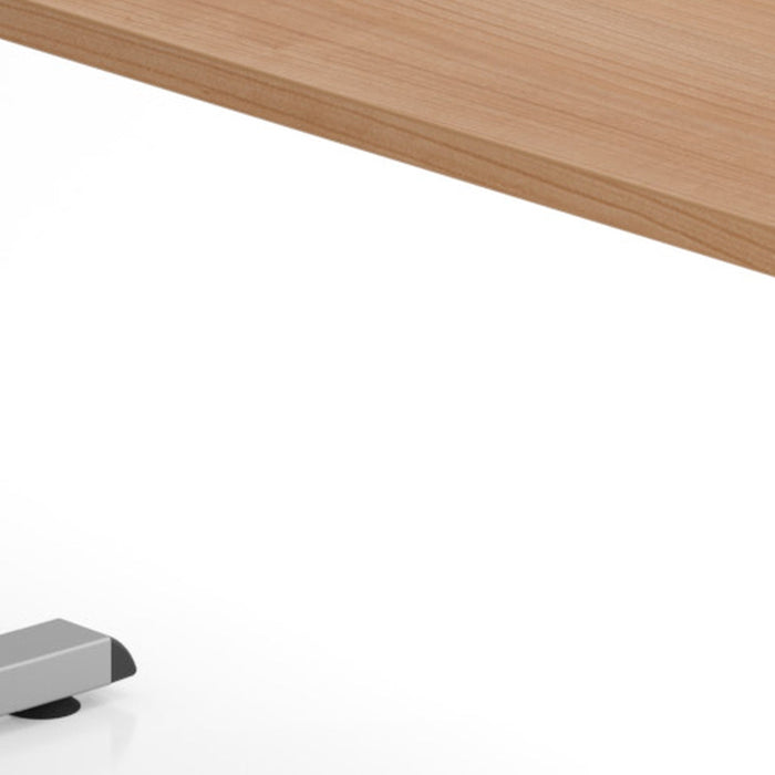 Hammerbacher | Schreibtisch C-Fuß 180x80cm Nussbaum / Silber