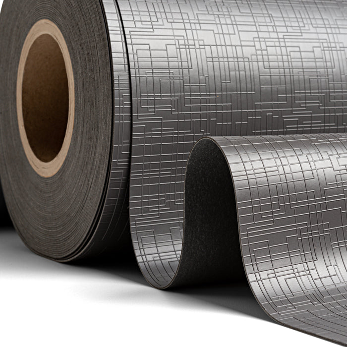 Emuca AUSLAUF | Rutschschutzmatte Schubladen, Net Wirkung, L 20000x48cm, Kunststoff, Anthrazitgrau