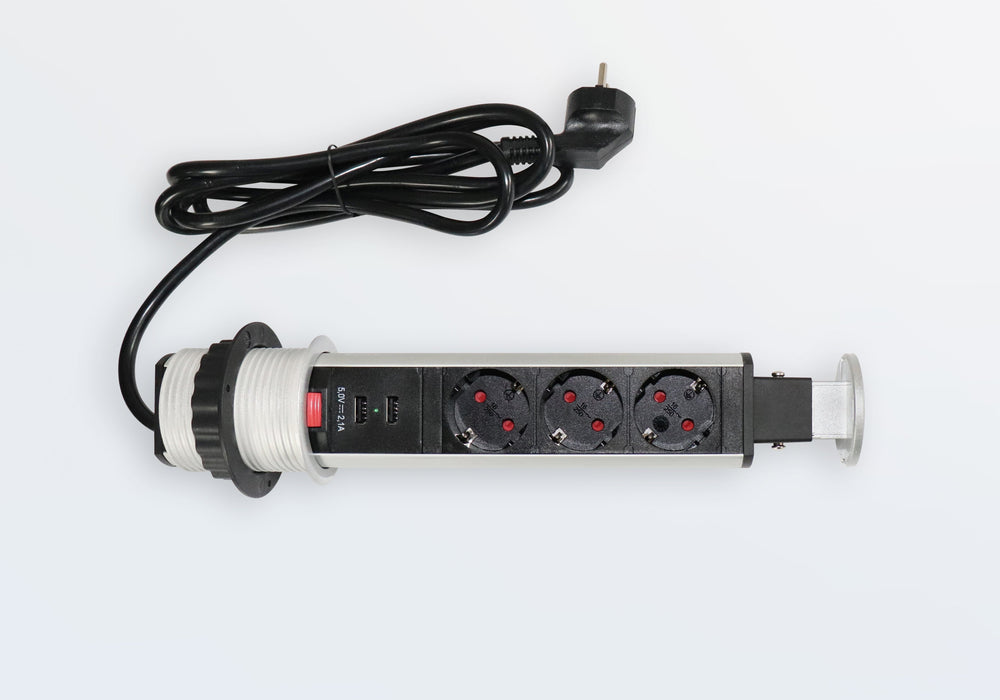 Hammerbacher | Steckdose 3xStrom, 2xUSB, Tower