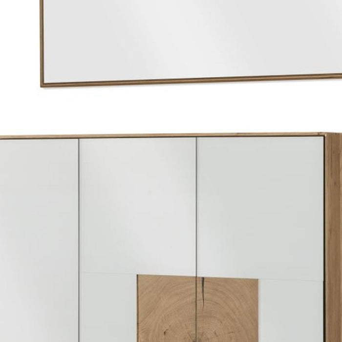 Gradel | Domus | 3763 | Schuhschrank | 106x112x37 | Wildeiche | Glas weiß satiniert