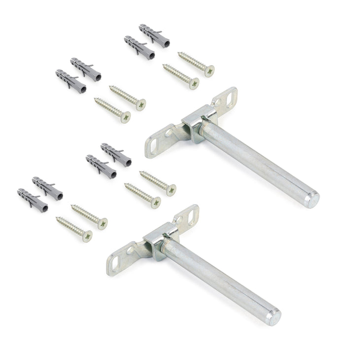 Emuca Satz Mirage Verdeckter Holzregalhalter-Satz, Stahl, Verzinkt