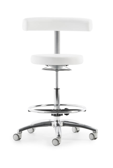 Funktionsdrehstuhl mit extra hohem Lift 1281 | Gestell Lichtgrau/Aluminium poliert