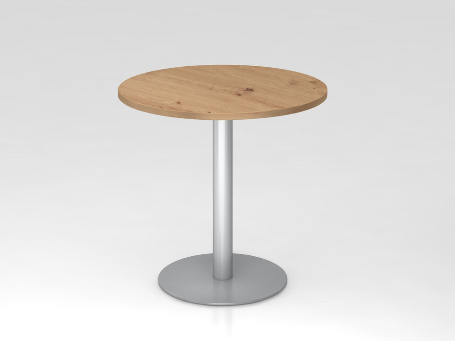 Hammerbacher | Besprechungstisch 80cm rund Asteiche / Silber