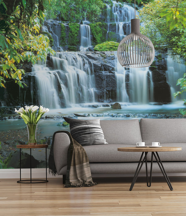 Digitaldruck Vlies Fototapete | Pura Kaunui Falls | 300 x 250 cm