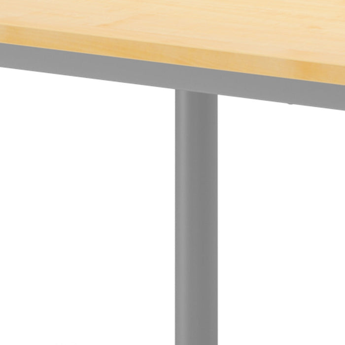 Hammerbacher | Schreibtisch 4Fuß-rd.120x80cm Ahorn / Silber