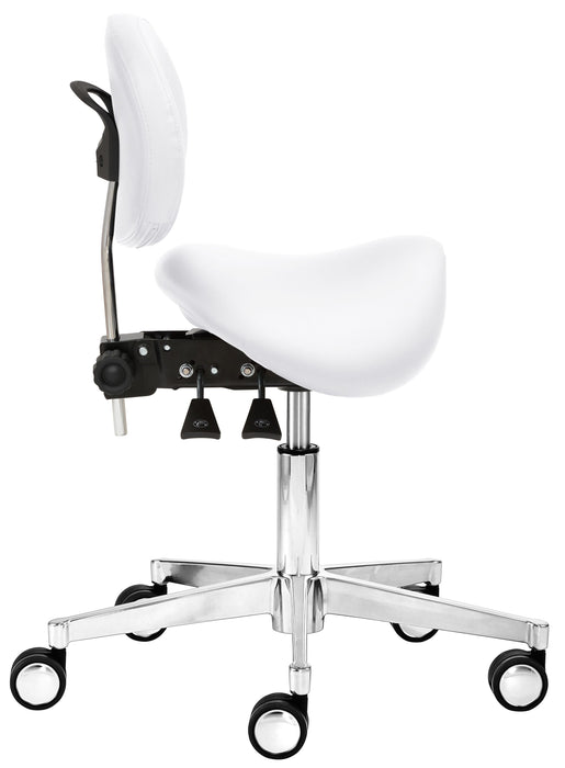 Funktionsdrehhocker 1247 | Gestell Aluminium poliert