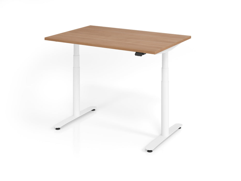 Hammerbacher | Sitz-Steh-Schreibtisch el.120x80cm Nussbaum
