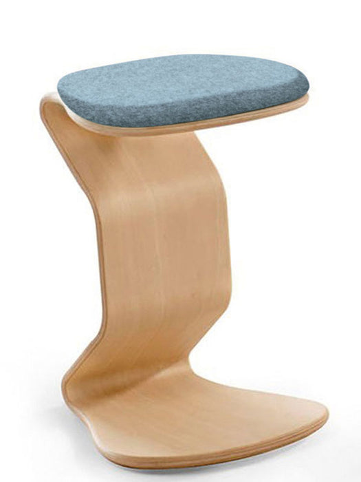 Hocker myERCOLINO medium mit flachem Kokos Sitzpolster | Gestell Buche