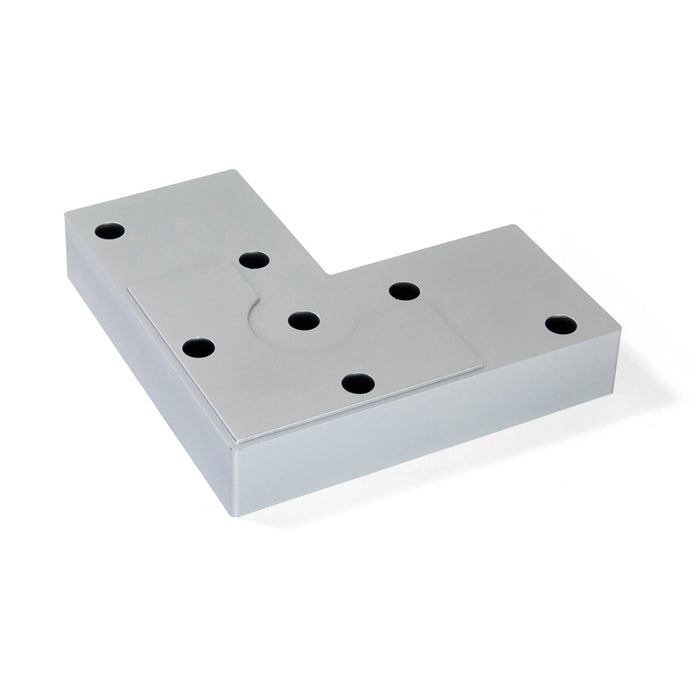 Lot von 20 Möbelfüßen Alumix 8, H 12mm, Kunststoff, Silbergrau