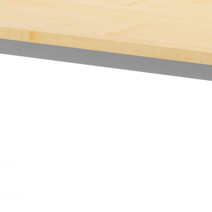 Hammerbacher | Schreibtisch 4Fuß-rd.200x100cm Ahorn / Silber