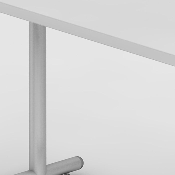 Hammerbacher | Schreibtisch C-Fuß 160x80cm Weiß / Silber
