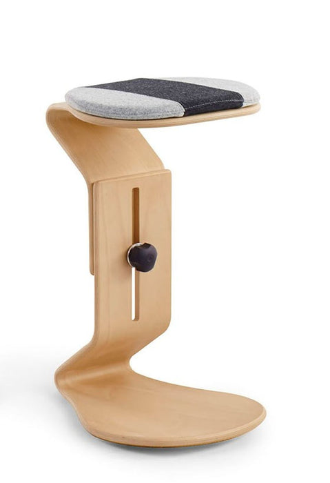 Hocker myERCOLINO ready mit flachem Kokos Sitzpolster | Gestell Buche