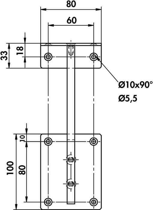 Naber | Korfu 4 | Konsole | edelstahlfarbig | H 220 mm