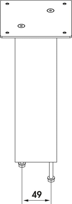 Naber Connero 1 schräg, Konsole, schwarz matt, H 170 mm