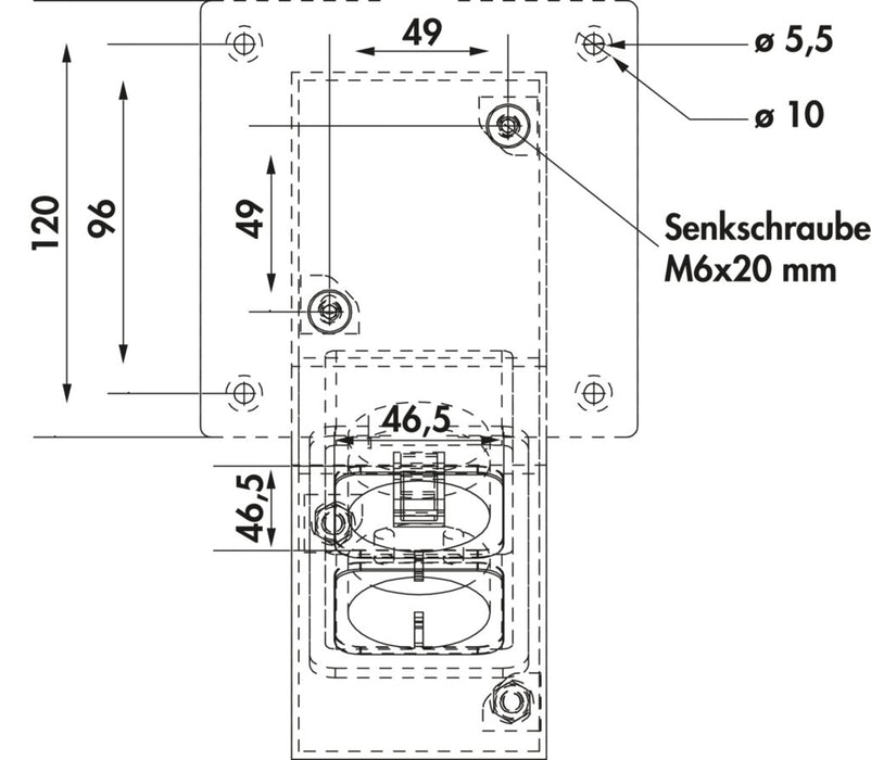 Naber Connero 3 schräg, Konsole, schwarz matt, H 170 mm