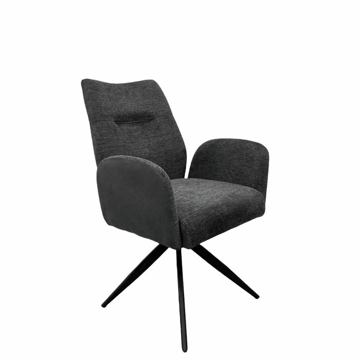 Naber | Famous 1AS, Stuhl, Gestell schwarz matt, drehbar, eckig