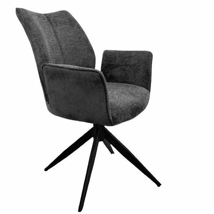 Naber | Stella 1AS, Stuhl, Gestell schwarz matt, drehbar, eckig