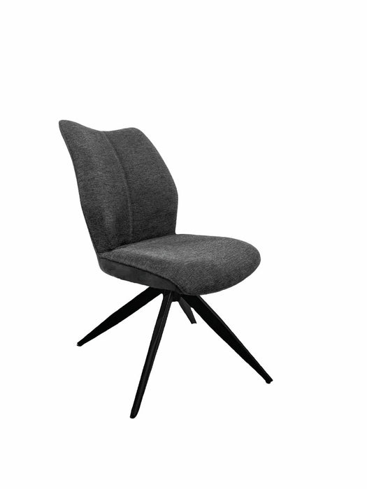 Naber | Stella 1S, Stuhl, Gestell schwarz matt, drehbar, eckig, Bezug dunkelgrau