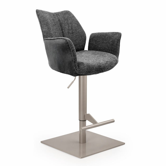 Naber | Stella AS, Hocker, Gestell perlgraumetallic, eckig