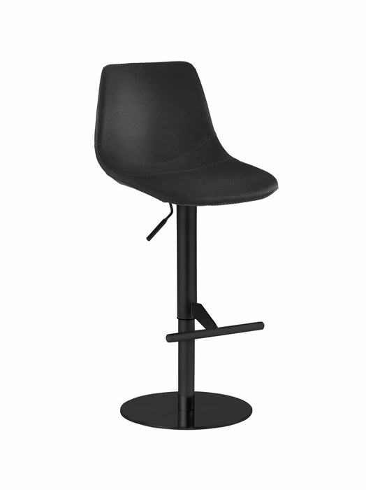 Naber | Level KT, Hocker, Gestell schwarz matt, rund, Bezug schwarz