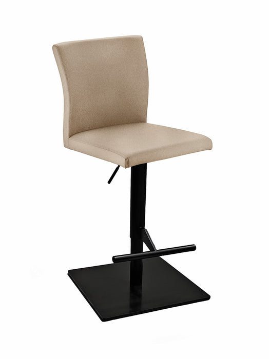 Naber | Buono KM, Hocker, Gestell schwarz matt, eckig, Bezug hellkhaki