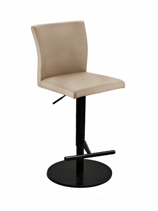 Naber | Buono KM, Hocker, Gestell schwarz matt, rund, Bezug hellkhaki