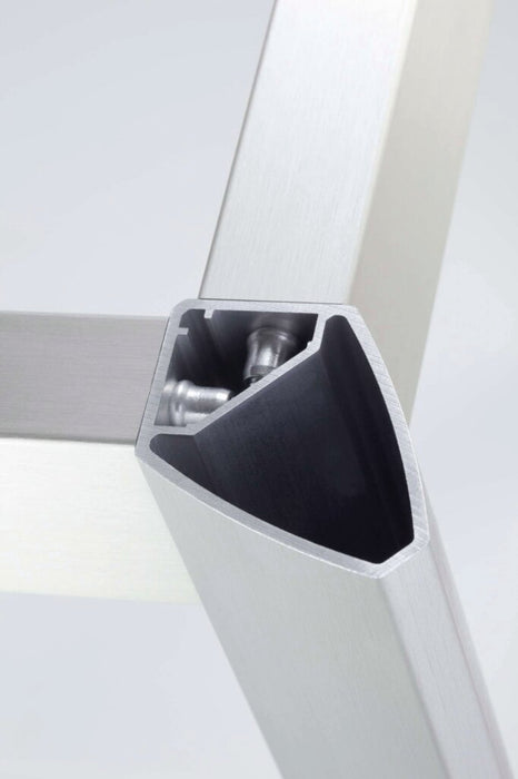 Wesco | Tischgestell TG50, Tischgestell, edelstahlfarbig gebürstet, B 900 mm, T 900 mm