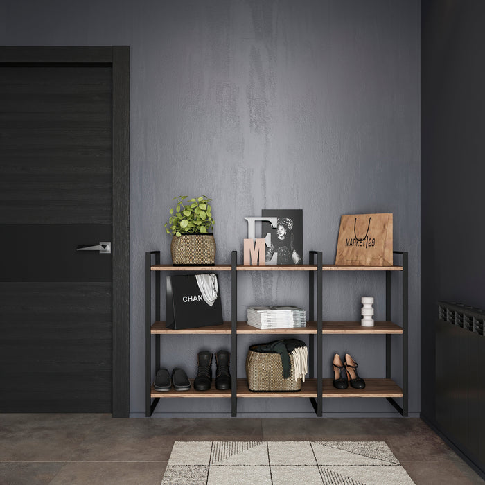 Satz Lader Regalrahmen Set, H 830mm, Stahl, Schwarz lackiert