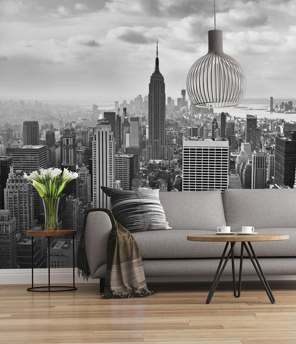 Digitaldruck Vlies Fototapete | NYC Black and White | 300 x 250 cm